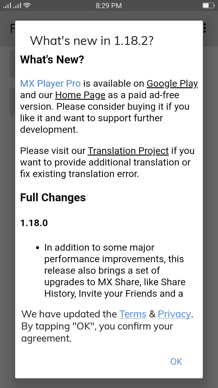 MX Player Pro 1.18.2