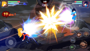 Stickman warriors super dragon shadow fight mod apk android 1.2.4 screenshot