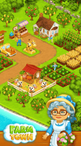 Farm town happy farming day & food farm game city mod apk android 3.44 screenshot