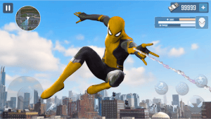 Spider rope hero gangster new york city mod apk android 1.0.25 screenshot