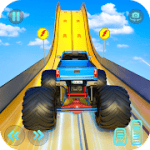 Monster Truck Mega Ramp Stunts Extreme Stunt Games MOD APK android 1.38