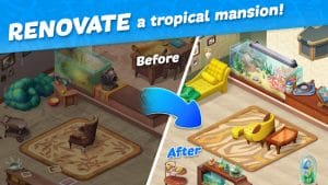 Hawaii Match 3 Mania Home Design & Matching Puzzle MOD APK android 1.15.1500 Banner