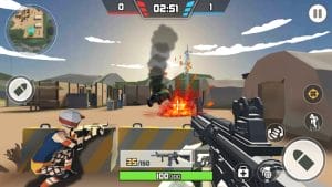 Gun fire free multiplayer pvp shooting game 3d mod apk android 1.0.0 screenshot