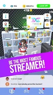 Idle Streamer MOD APK 1.46 free shopping 1 Idle streamer mod apk1
