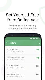 Adguard content blocker for samsung and yandex premium apk final mod1