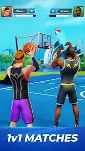 Basket clash 1v1 sports games mod apk 1.0.6 unlimited stamina shooting1