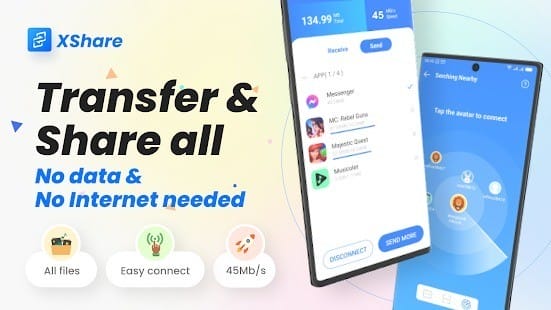 XShare Transfer Share all MOD APK 3.1.7.001 No Ads Banner