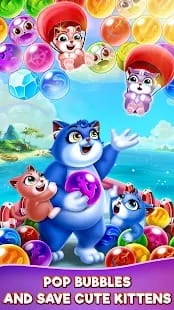 Bubble shooter cat pop island mod apk1