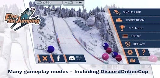 Fine Ski Jumping MOD APK 0.810 Unlimited Money Banner