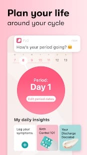 Flo ovulation period tracker premium mod apk 8.12.2 unlocked 1