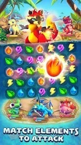 Monster Tales Match 3 RPG MOD APK 0.3.162 Menu/Dame, God Mode Banner