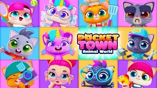 Pocket town animal world mod apk 1.0.128 free rewards1