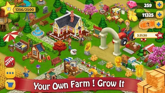 Farm day farming offline games mod apk 1.2.71 free purchase1