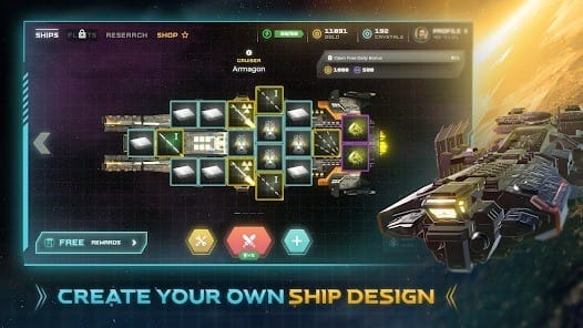 Galaxy arena space battles mod apk 1.0.7 unlimited money1