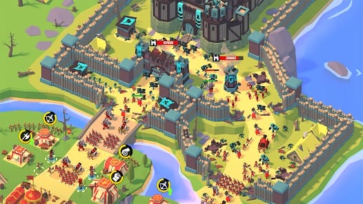 Idle siege medieval strategy mod apk 1.4.2 free upgrade, speed map1