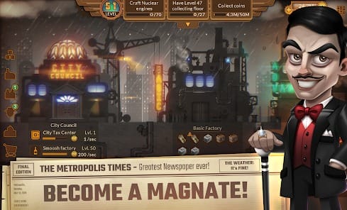 Metropolis tycoon mining game mod apk 1.0.44 unlimited money1