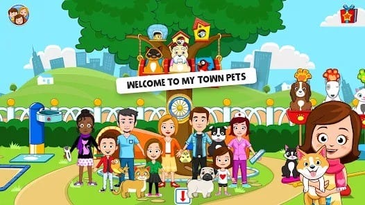 My town pet games animals mod apk 7.00.05 unlocked all paid content1