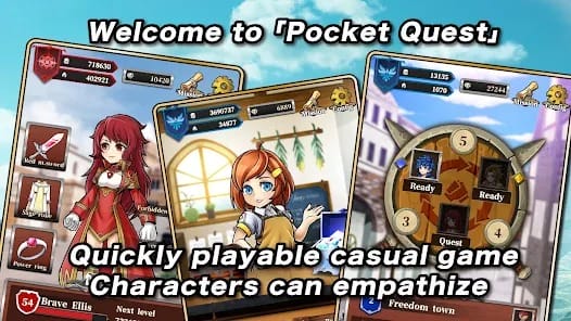 Pocket quest three braves mod apk 1.0.27 unlimited diamonds1