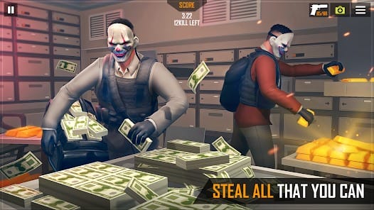 Real gangster bank robber game mod apk 2.8 god mode, dumb enemy1