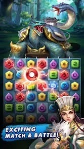 Three Kingdoms Puzzles Match 3 RPG MOD APK 1.40.2 One Hit, God Mode Banner