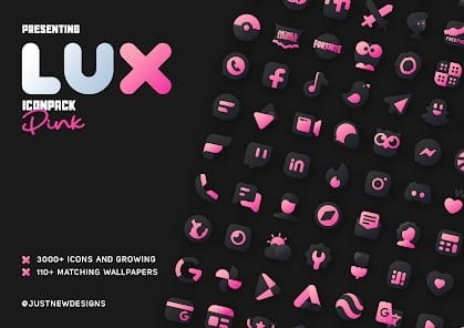 Lux pink iconpack apk 2.1 patched1